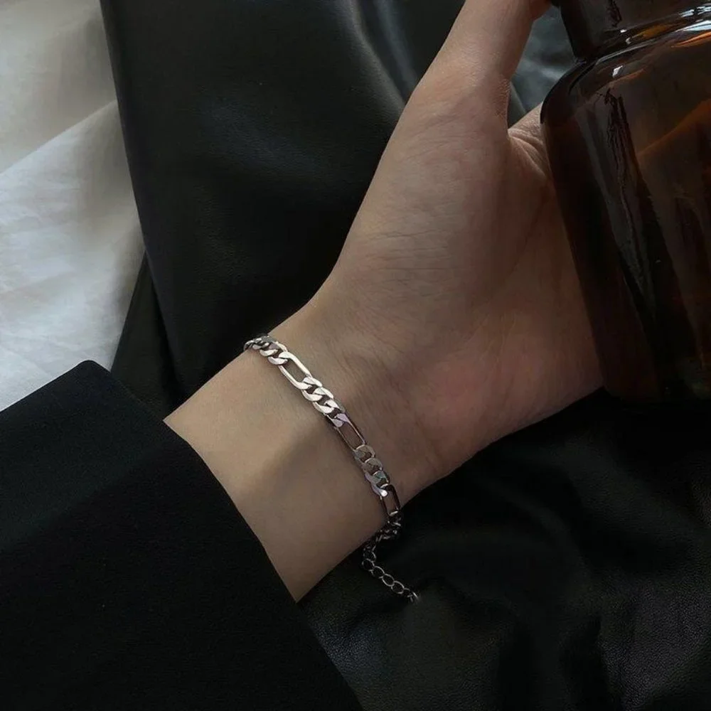 #NEW 925 Sterling Silver Link Chain Bracelet
